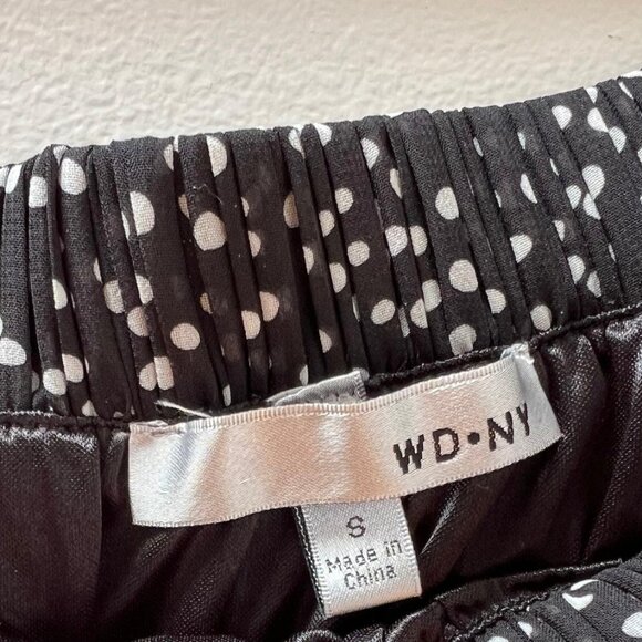 Flowy Black & White Polka Dot Midi Skirt - Picture 4 of 5